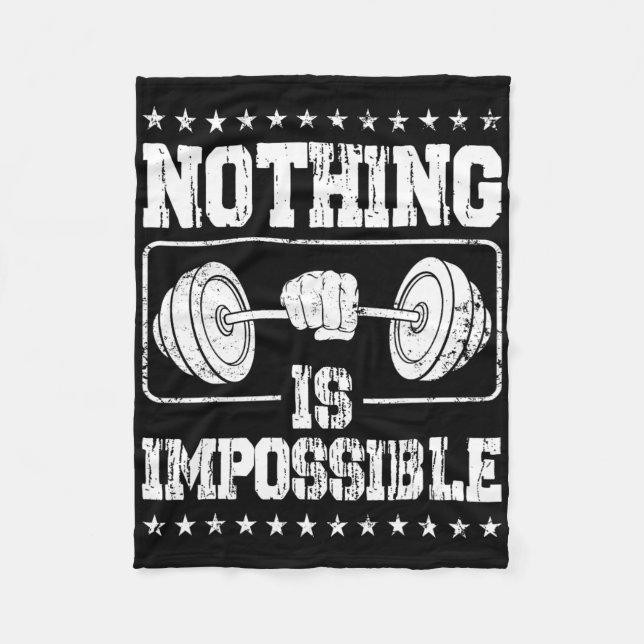 Strongman Ingenting är omöjligt för Bodybuilding-å Fleecefilt (Framsidan)