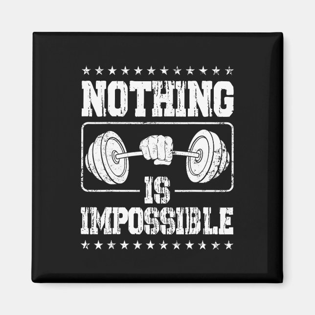 Strongman Ingenting är omöjligt för Bodybuilding-å Magnet (Framsidan)