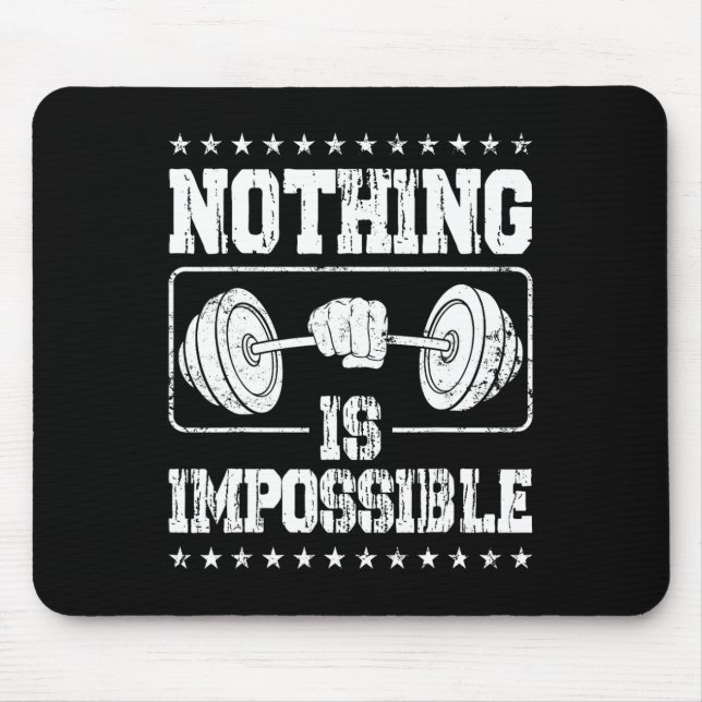 Strongman Ingenting är omöjligt för Bodybuilding-å Musmatta (Framsidan)