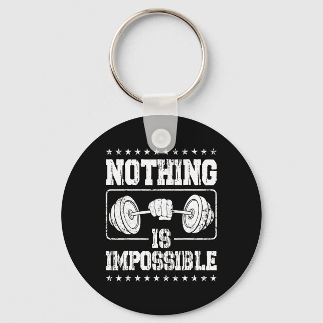 Strongman Ingenting är omöjligt för Bodybuilding-å Nyckelring (Framsida)