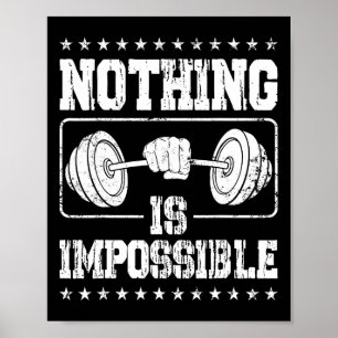 Strongman Ingenting är omöjligt för Bodybuilding-å Poster