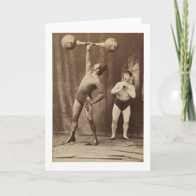 Strongman och vän kort (Framsida)