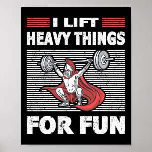 Strongman Outfit Heavy Sak for Roligt Bodybuilding Poster