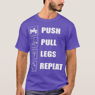 Strongman push-pull ben repetera tillträde för bod t shirt