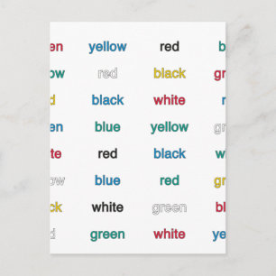 Stroop Test English Vykort