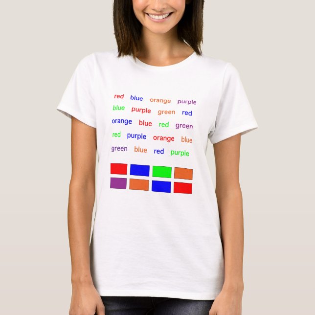 Stroop-test T-shirt (Framsida)