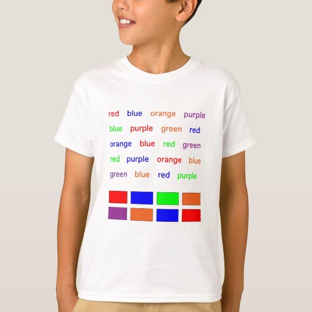 Stroop-test T-shirt (Framsida)
