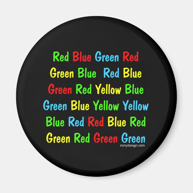 Stroop-testet Magnet (Framsidan)