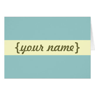 Stroppigt personligkort hälsningskort