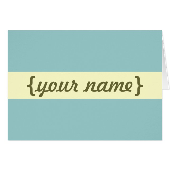 Stroppigt personligkort hälsningskort (Framsidan Horizontal)