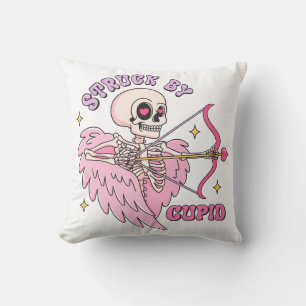 Struck av Cupid Skeleton Kudde
