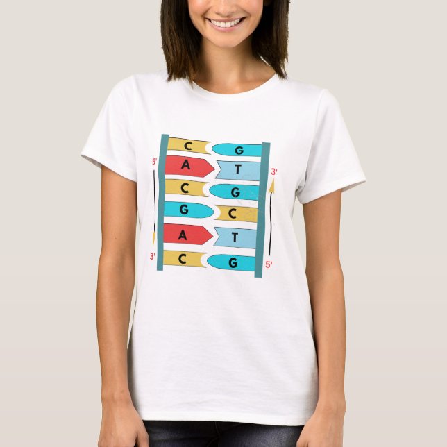 Structure of DNA Molecule , Biology Science Gift  T Shirt (Framsida)