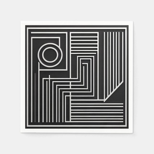 Structured Orbit Lines Pappersservett (Framsidan)