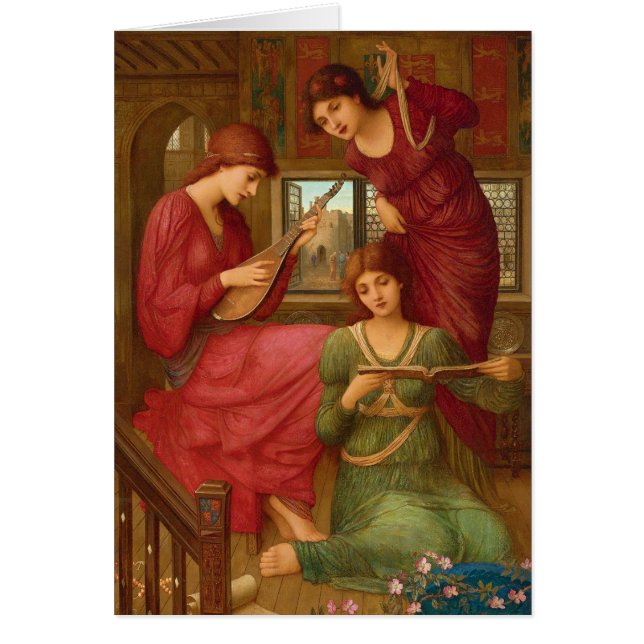Strudwick Golden days CC1050 Pre-Raphaelite-kort Hälsningskort (Framsidan)