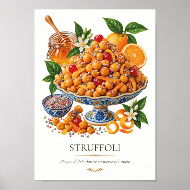 Struffoli – Vintage Italian Dessert Poster (Framsidan)