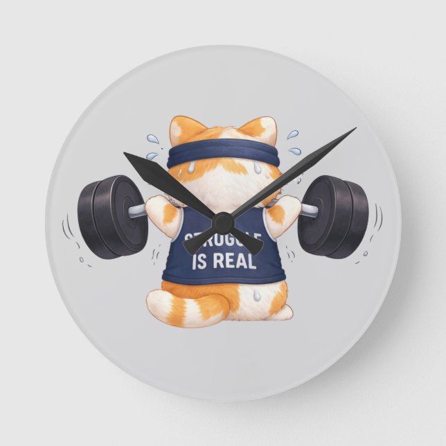 Struggle is Real Rund Klocka (Framsida)