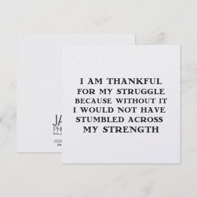 STRUGGLES 5.25 x 5.25-kort Inbjudningar (Fram/baksida)