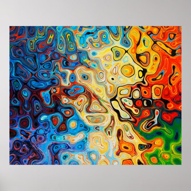 Struktur abstrakt, färgstark poster (Framsidan)