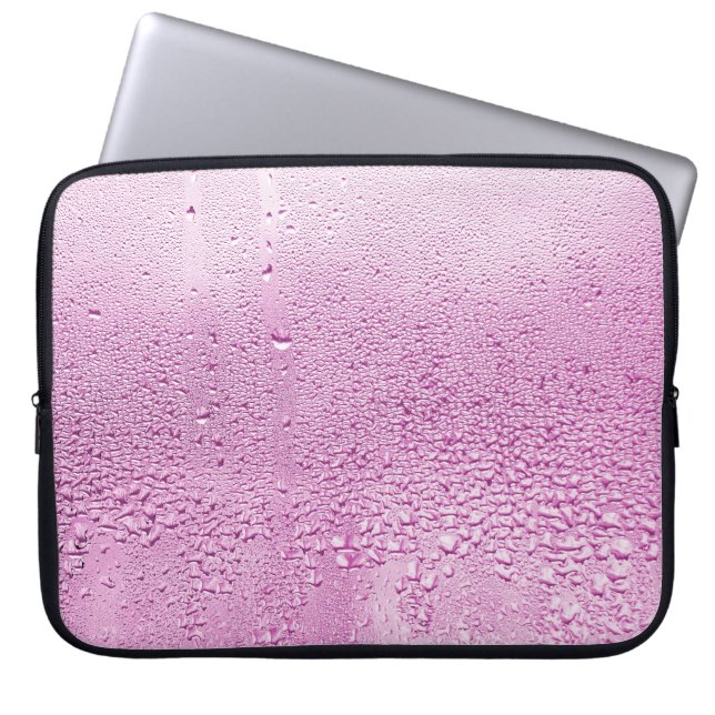 Struktur av regn vid en blöt av glas laptop fodral (Framsidan)