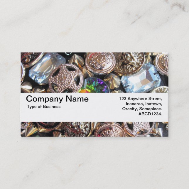 Struktur Band V2 - Flea Market Bling Visitkort (Framsida)