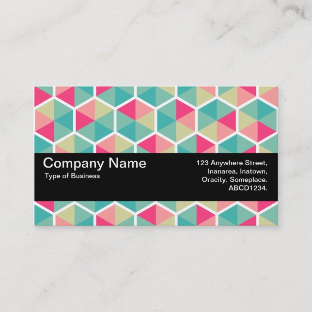 Struktur Band V2 - Hexagon mönster 02 Visitkort (Framsida)