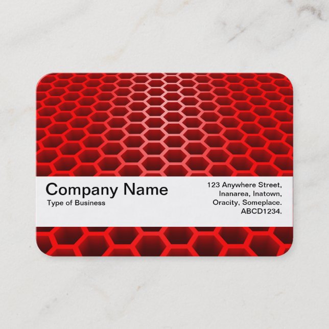 Struktur Band V2 - Honeycomb Perspective Red Visitkort (Framsida)