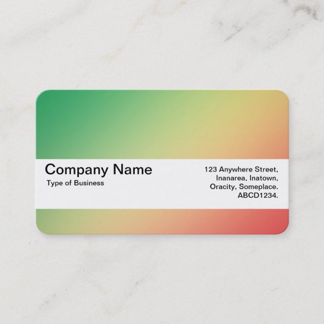 Struktur-band V2 - Övertoningsdel, gula, rött Visitkort (Framsida)