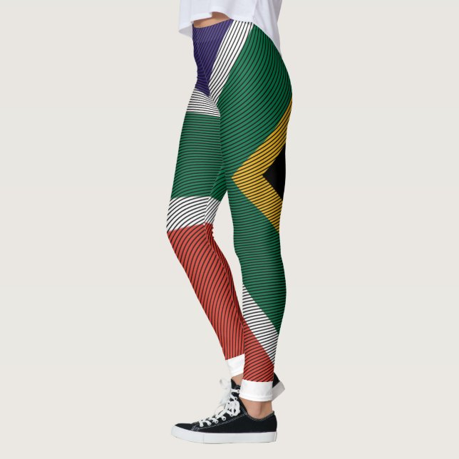 Struktur: Engrave South Afrika Flagga Leggings (Vänster)