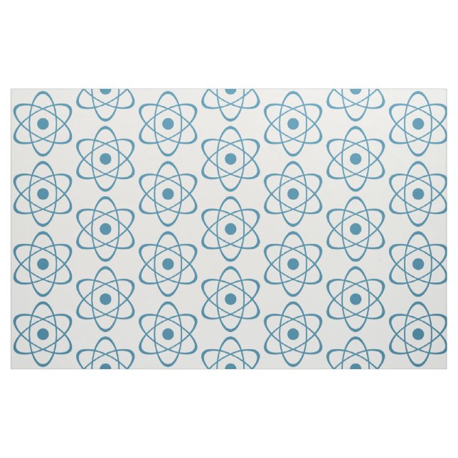 Struktur för blå atom-symbol tyg (Fat Quarter)