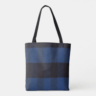 Struktur för lumberjack för blått för tygkasse