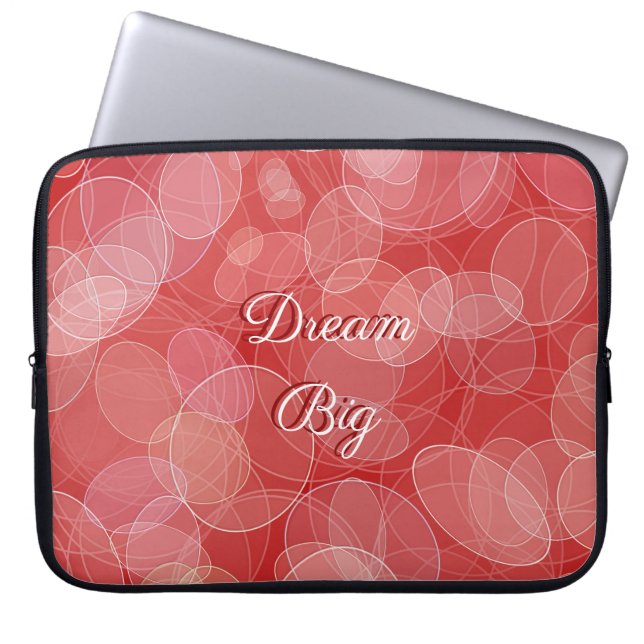 Struktur för lutning för Bokeh stil röd Laptop Sleeve (Framsidan)