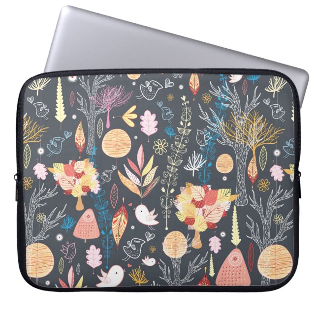 struktur höstskog laptop fodral (Framsidan)