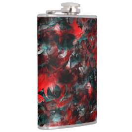 Struktur i fördärvade röda löv föll på aska fickplunta