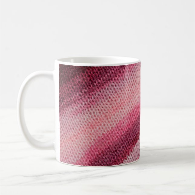 struktur i trikå med abstrakt kaffemugg (Vänster)