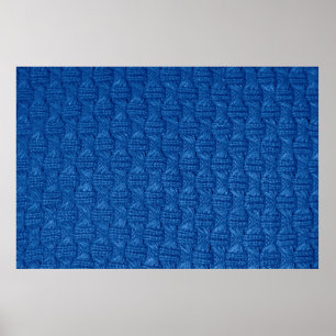 Struktur knullar. Blå trissa. Mönster-väv morsa Poster