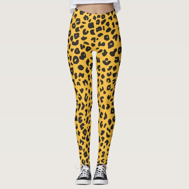 struktur leopard leggings (Framsida)