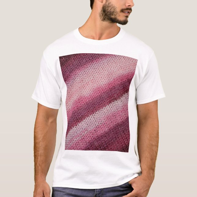 Struktur, lila-rosa abstrakt. t shirt (Framsida)