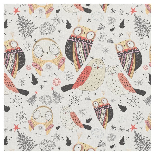 Struktur lustig uggla tyg (Närbild)