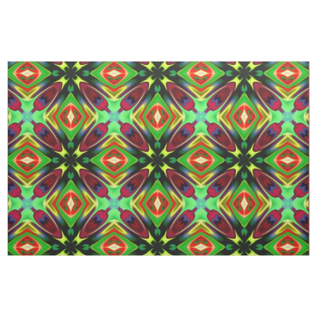 Struktur med Kaleidoscope-design i flerfärg Tyg (Yard)