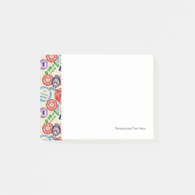 Struktur med riktiga frimärke. post-it block (Framsida)