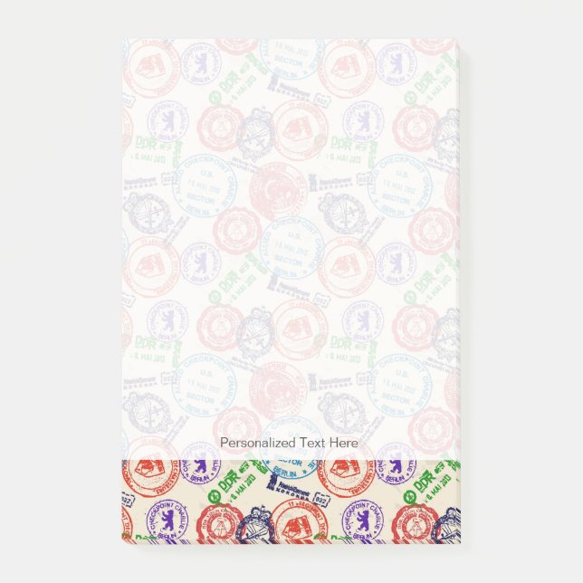 Struktur med riktiga frimärke. post-it block (Framsida)