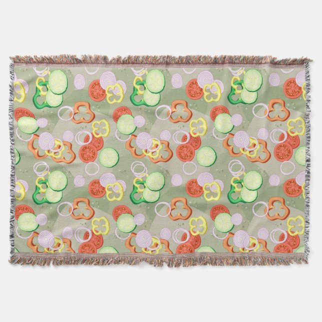 Struktur med skivor av grönsaker mysfilt (Framsidan)