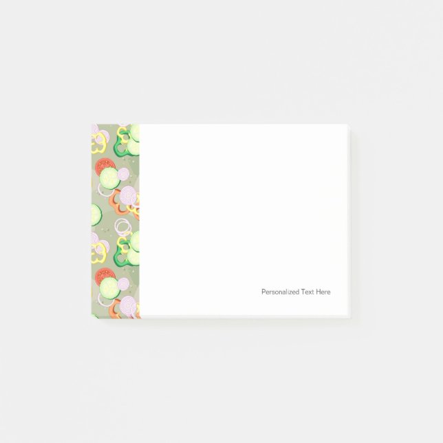 Struktur med skivor av grönsaker post-it block (Framsida)