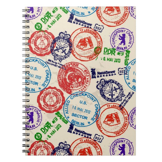 Struktur med verkliga stämplar anteckningsbok (Framsidan)