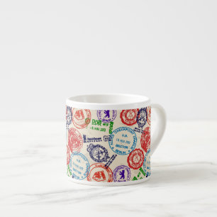 Struktur med verkliga stämplar espressomugg