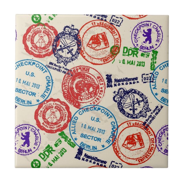 Struktur med verkliga stämplar kakelplatta (Framsidan)