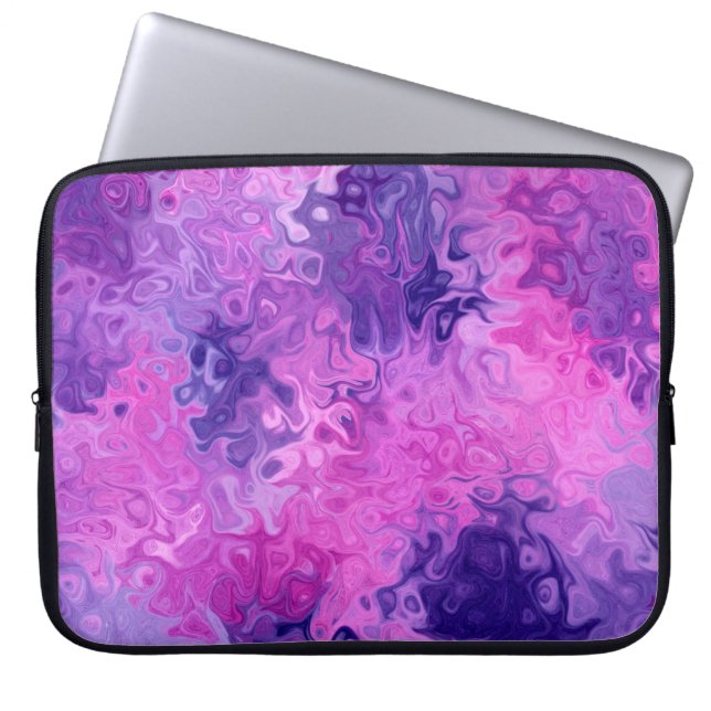 Struktur mönster lila laptop fodral (Framsidan)