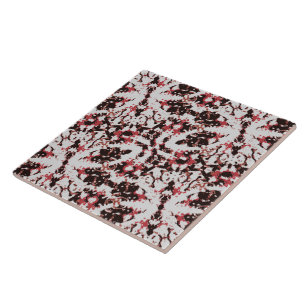 Struktur Mosaic Abstract Design Kakelplatta