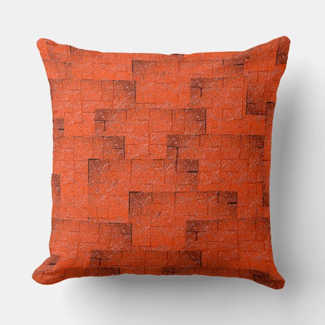 Struktur-mosaik som ser ut som en tegelvägg kudde (Framsida)