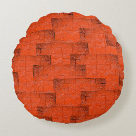 Struktur-mosaik som ser ut som en tegelvägg rund kudde